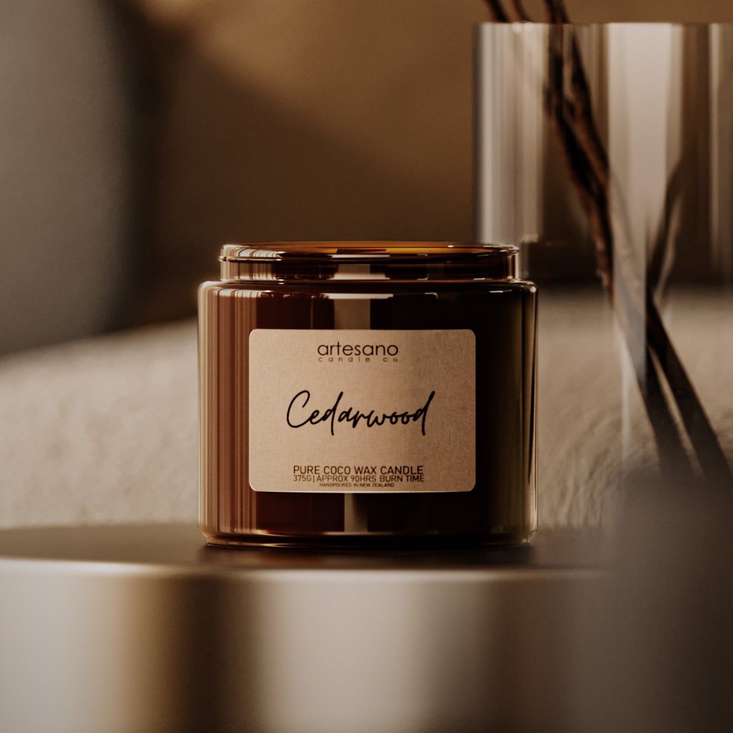 Cedarwood - Large Pure Coco Wax Candle