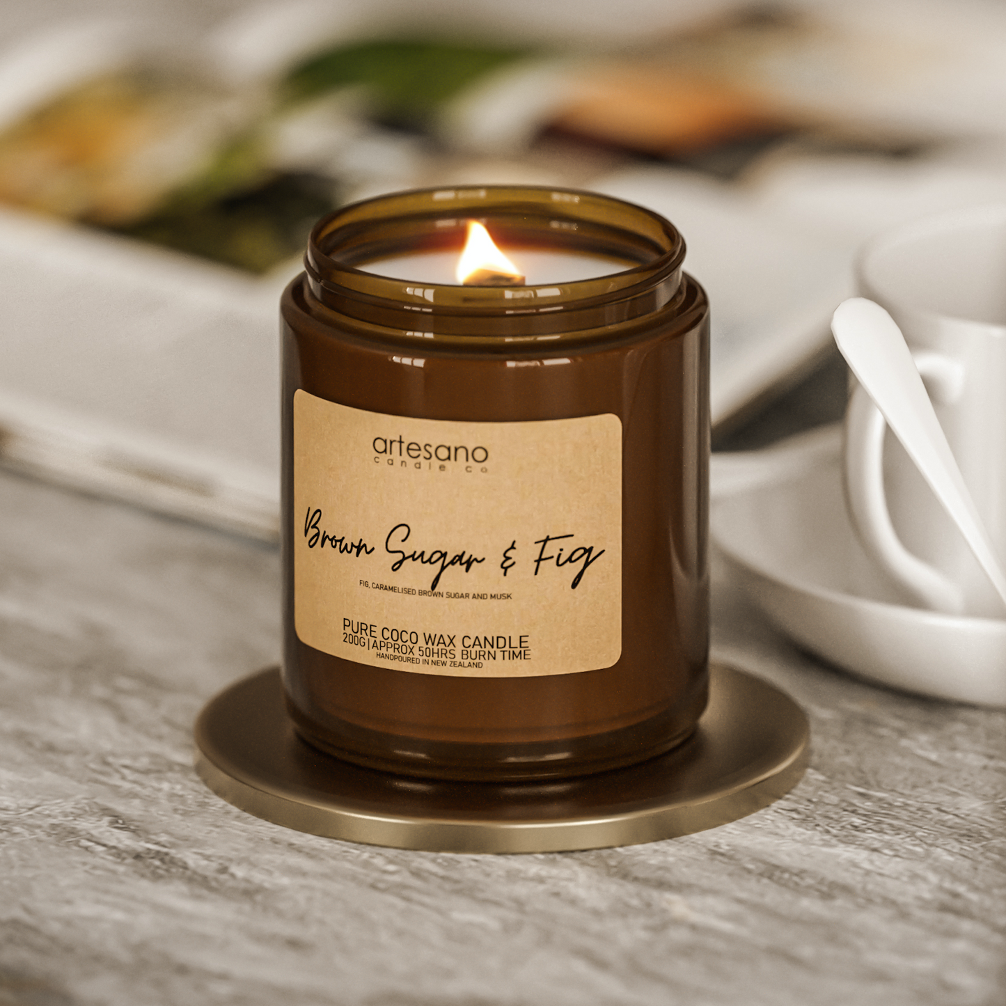 Brown Sugar & Fig - Pure Coco Wax Candle