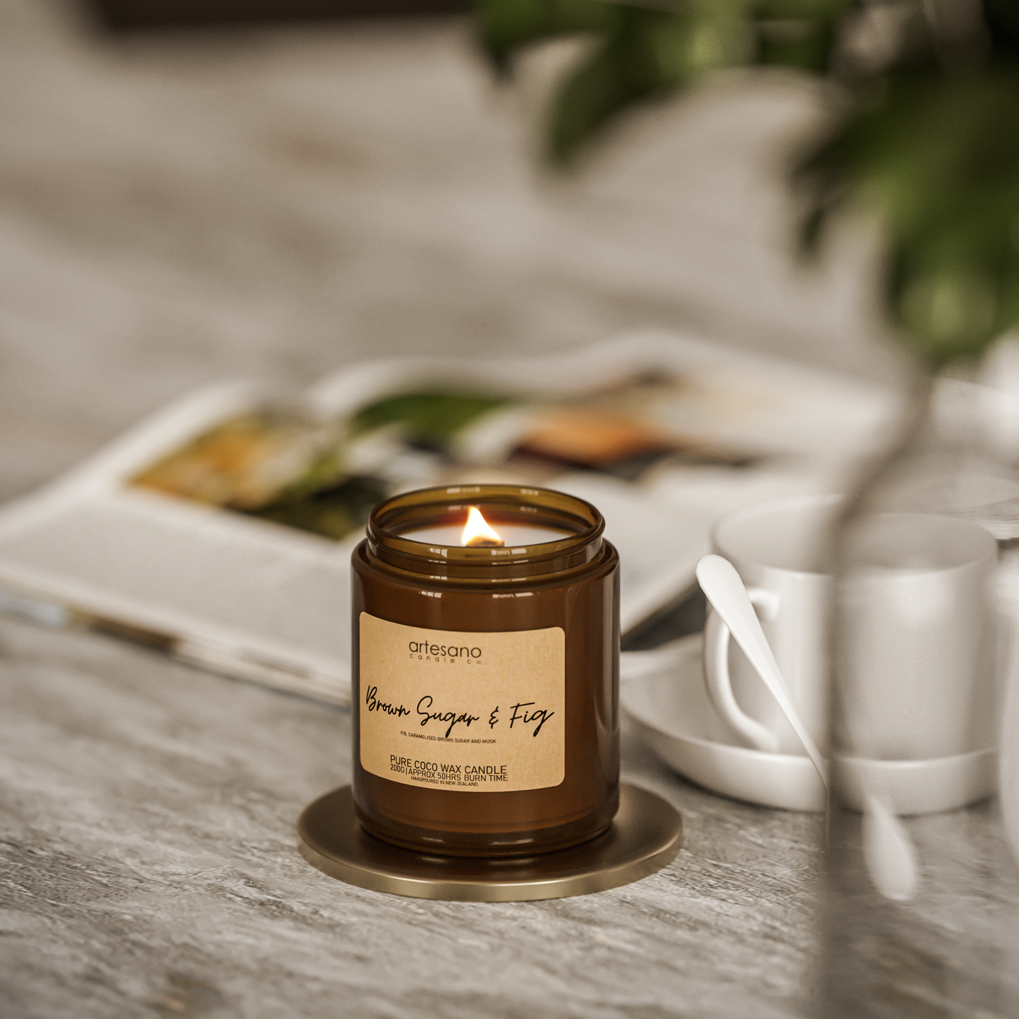 Brown Sugar & Fig - Pure Coco Wax Candle