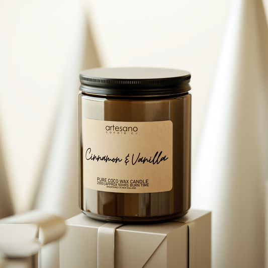 Cinnamon and Vanilla - Pure Coco Wax Candle