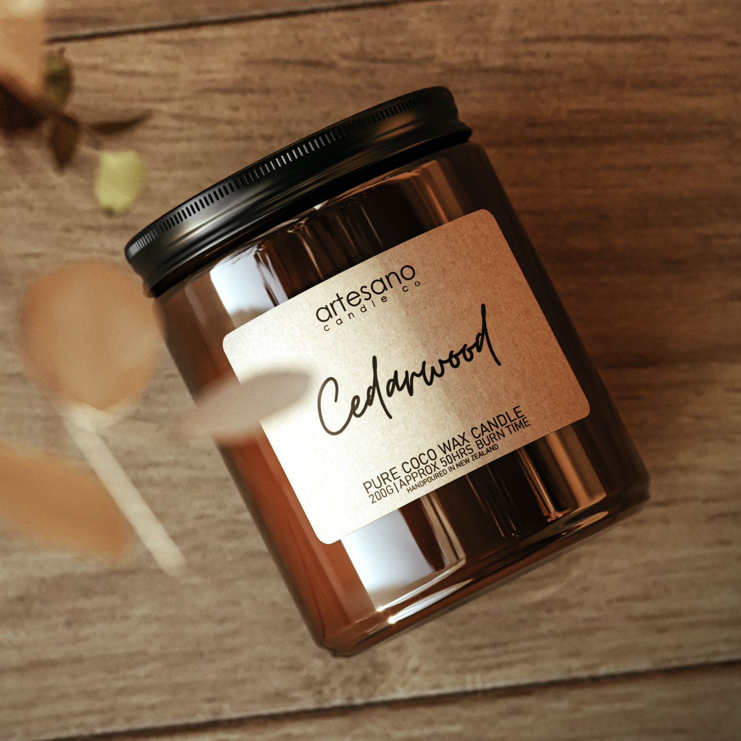 Cedarwood - Large Pure Coco Wax Candle