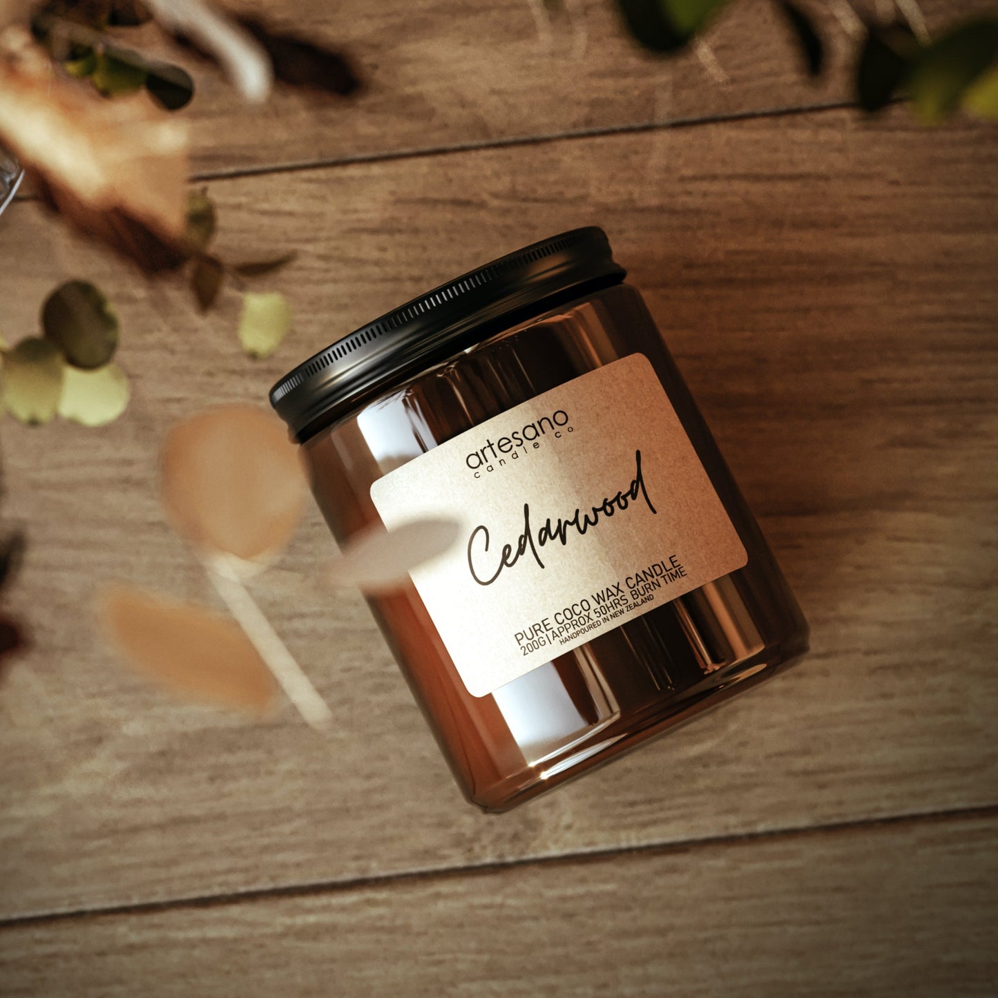 Cedarwood - Pure Coco Wax Candle