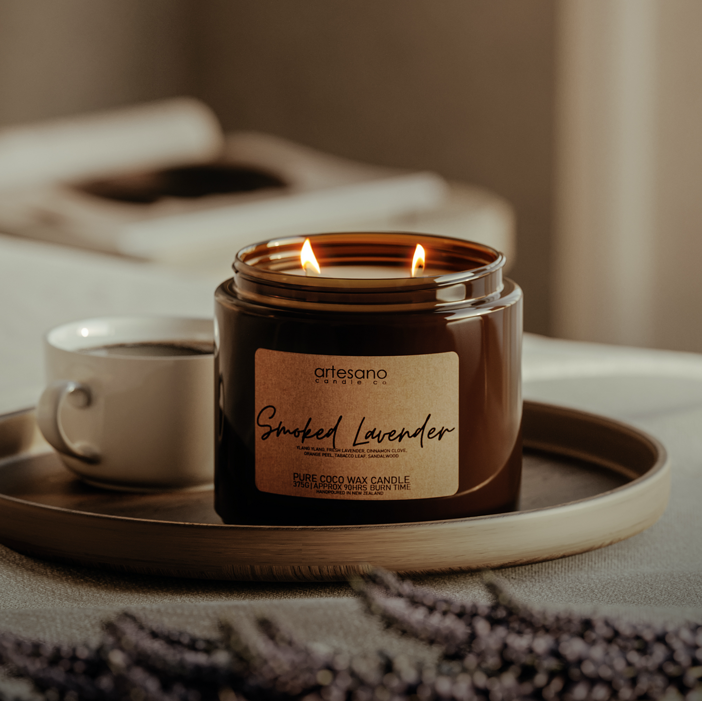 Smoked Lavender - Pure Coco Wax Candle