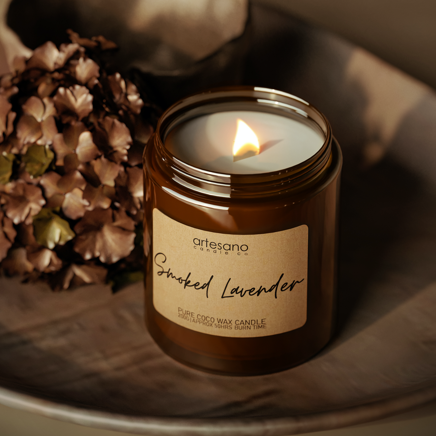 Smoked Lavender - Large Pure Coco Wax Candle