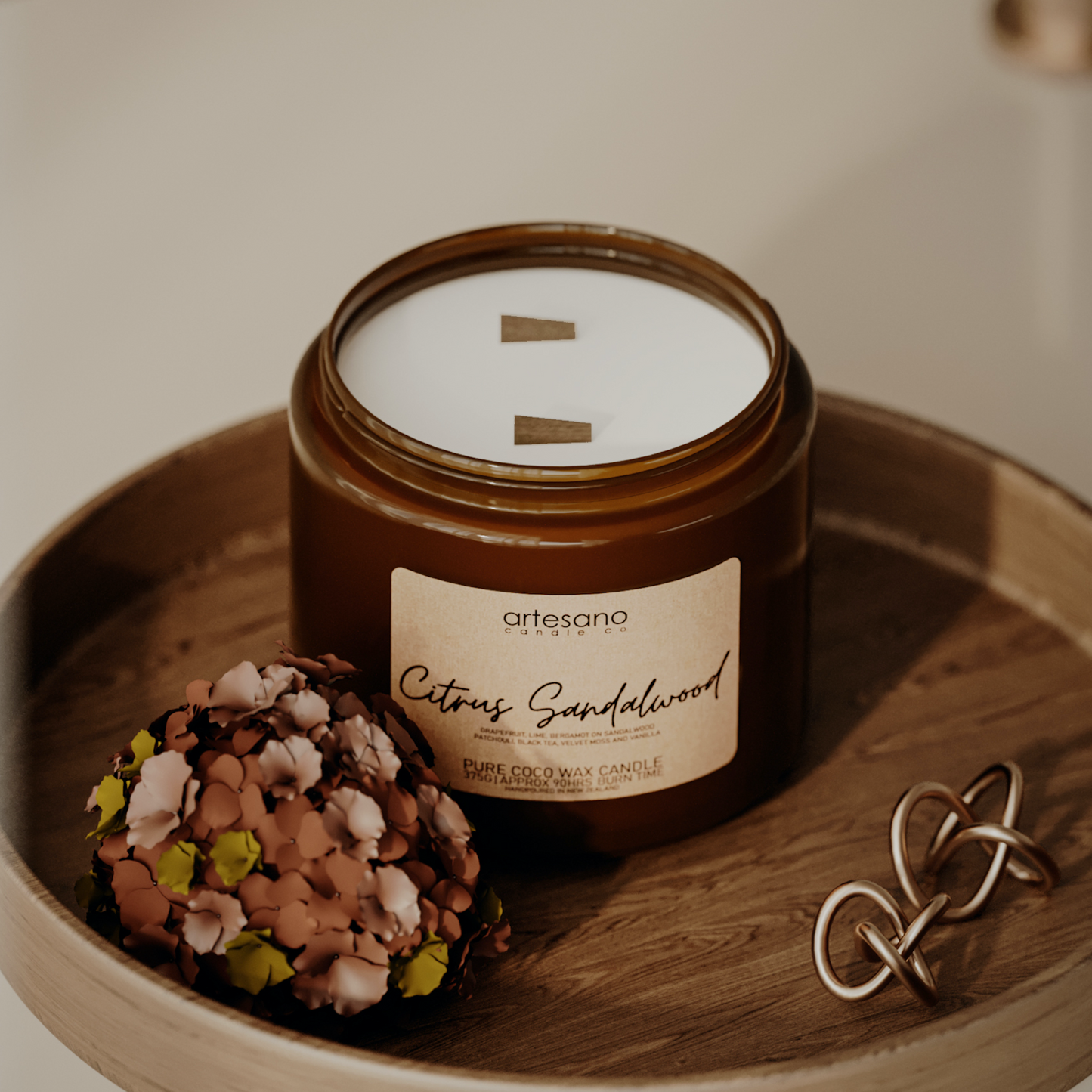 Citrus Sandalwood - Pure Coco Wax Candle