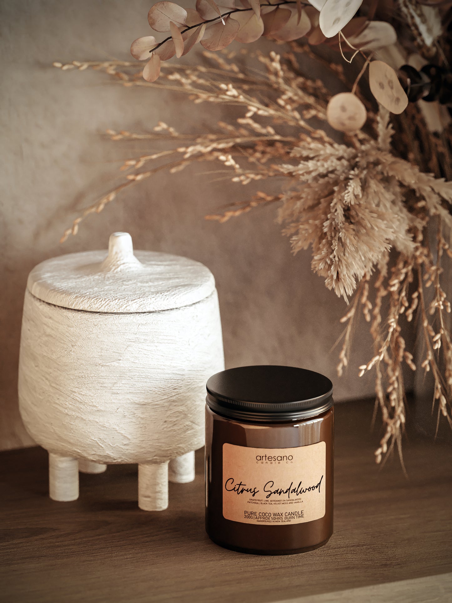 Citrus Sandalwood - Pure Coco Wax Candle