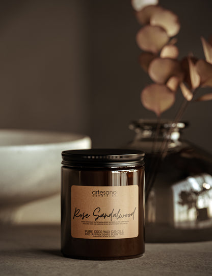 Rose Sandalwood - Pure Coco Wax Candle