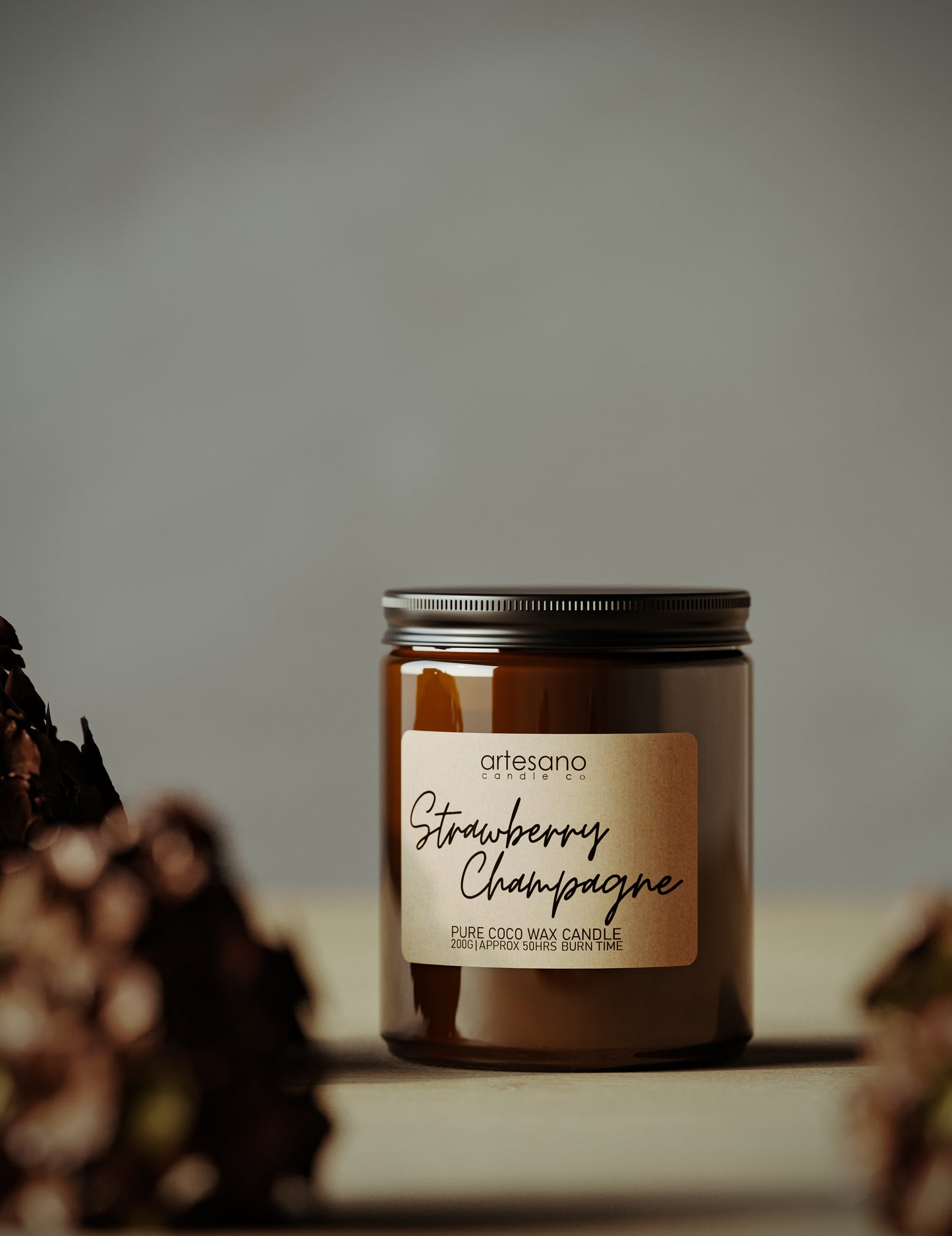 Strawberry Champagne - Pure Coco Wax Candle