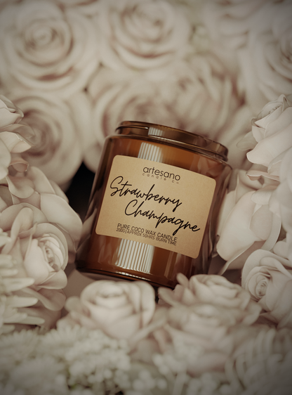Strawberry Champagne - Pure Coco Wax Candle