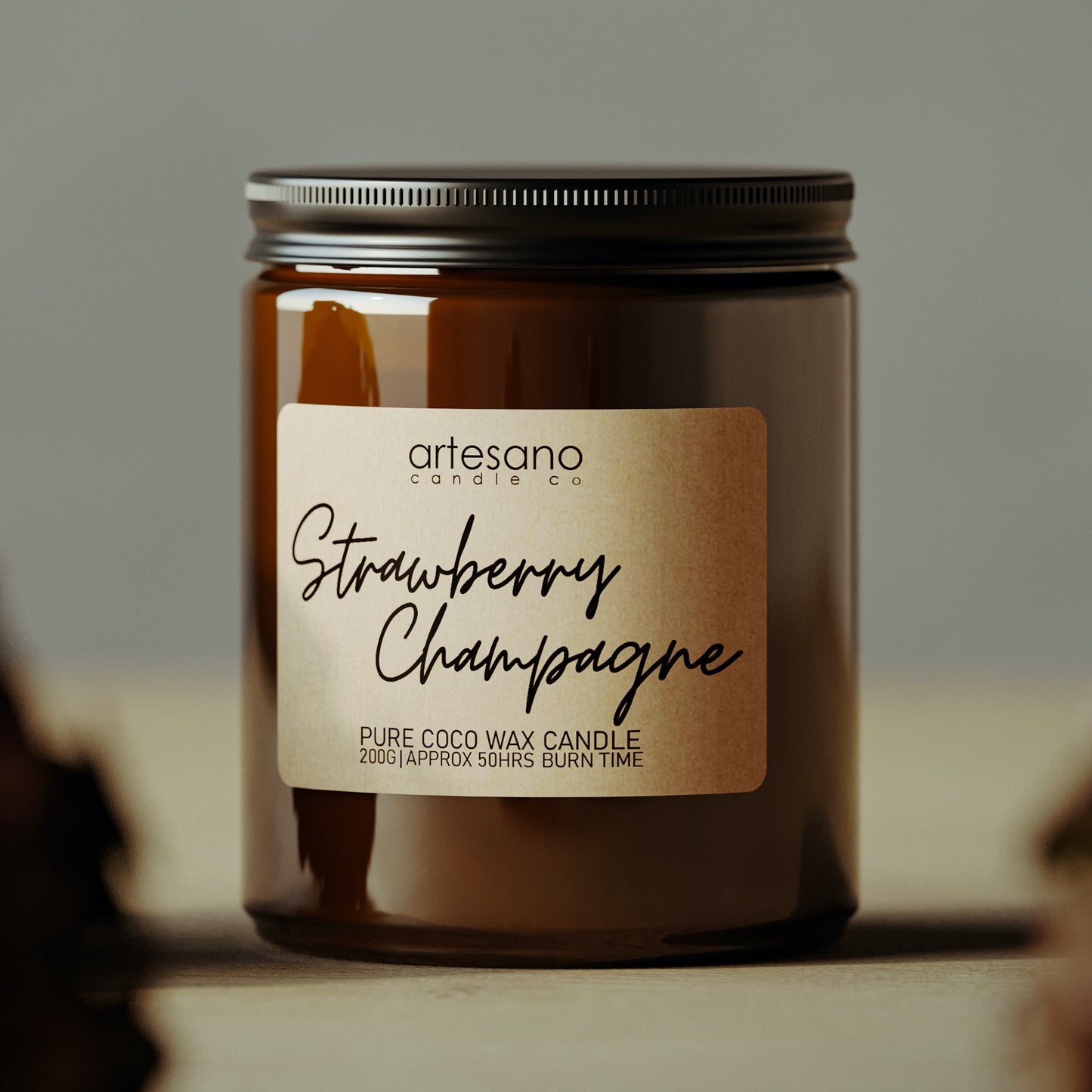 Strawberry Champagne - Pure Coco Wax Candle